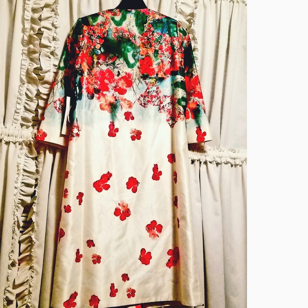 Erdem Duchess Satin Floral Coat - Picture 6 of 8